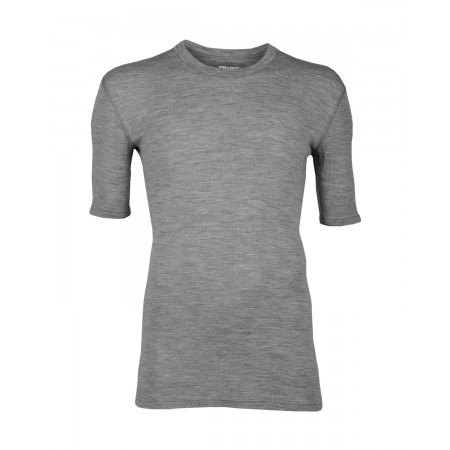 Shirt korte mouw, wol, grijs (5-8)