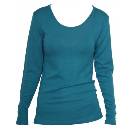 Hocosa Organic Wool/Silk Long-Underwear Shirt with Long Sleeves