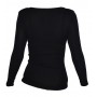 Shirt long sleeved, wool/silk, black (XS-XXL)