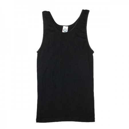 Ladies vest, wool/silk, black (36-46)
