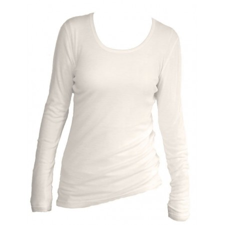 Shirt long sleeved, wool, natural (36-44)