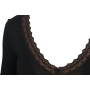 Shirt lange mouw, wol/zijde, zwart (XS-XL)
